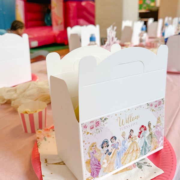 Princess Gable Box Princess Gable Box Label, Princess Treat Box Label, Princess Treat Box ...