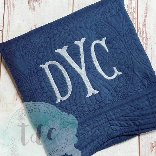 Machine Embroidery Design Fishtail Monogram Filled Alphabet Font ...