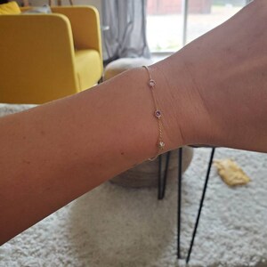 14K Gold Birthstone Bracelet bracelets