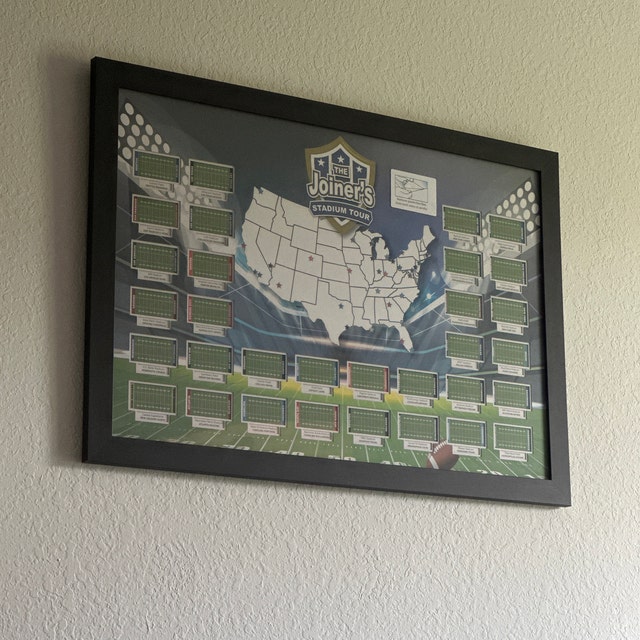  GEOJANGO Football Stadium Map Poster (24Wx18H inches)