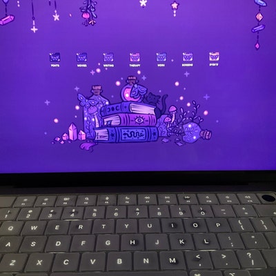 Moth Magic Computer Desktop Theme Background Wallpaper Organizer Set - Etsy