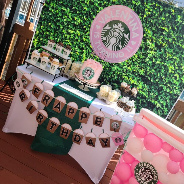 Frappe Coffee Geburtstag Deko – Vorgefädelte Banner Für Kaffee-Themen-Partys