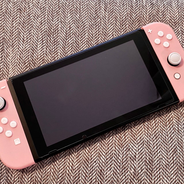 Custom Nintendo Switch Joy-con Controllers Pink With White