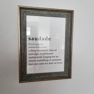 Saudade definition - Unframed art print poster or greeting card