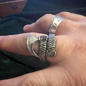 Viking Axe Ring - Handcrafted Pewter Ring - Medieval Battleaxe