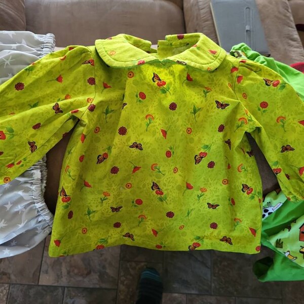 Baby Peter Pan Collar Blouse With Puff Sleeves – Pattern PDF Sewing ...