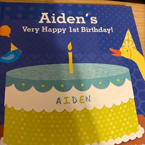 Baby s 1st Birthday First Birthday Book for BOYS Personalized