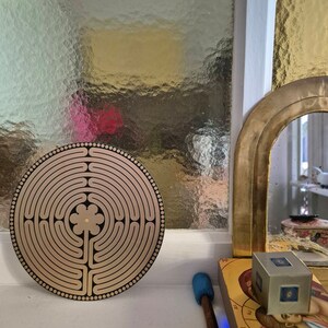 Disque Cymatique 963 Hz maitrise de soi, fréquence de la lumière et de l'esprit, 10 cm à 2 faces cuivre plaqué or, coeur en cire d'abeilles, Fréquence