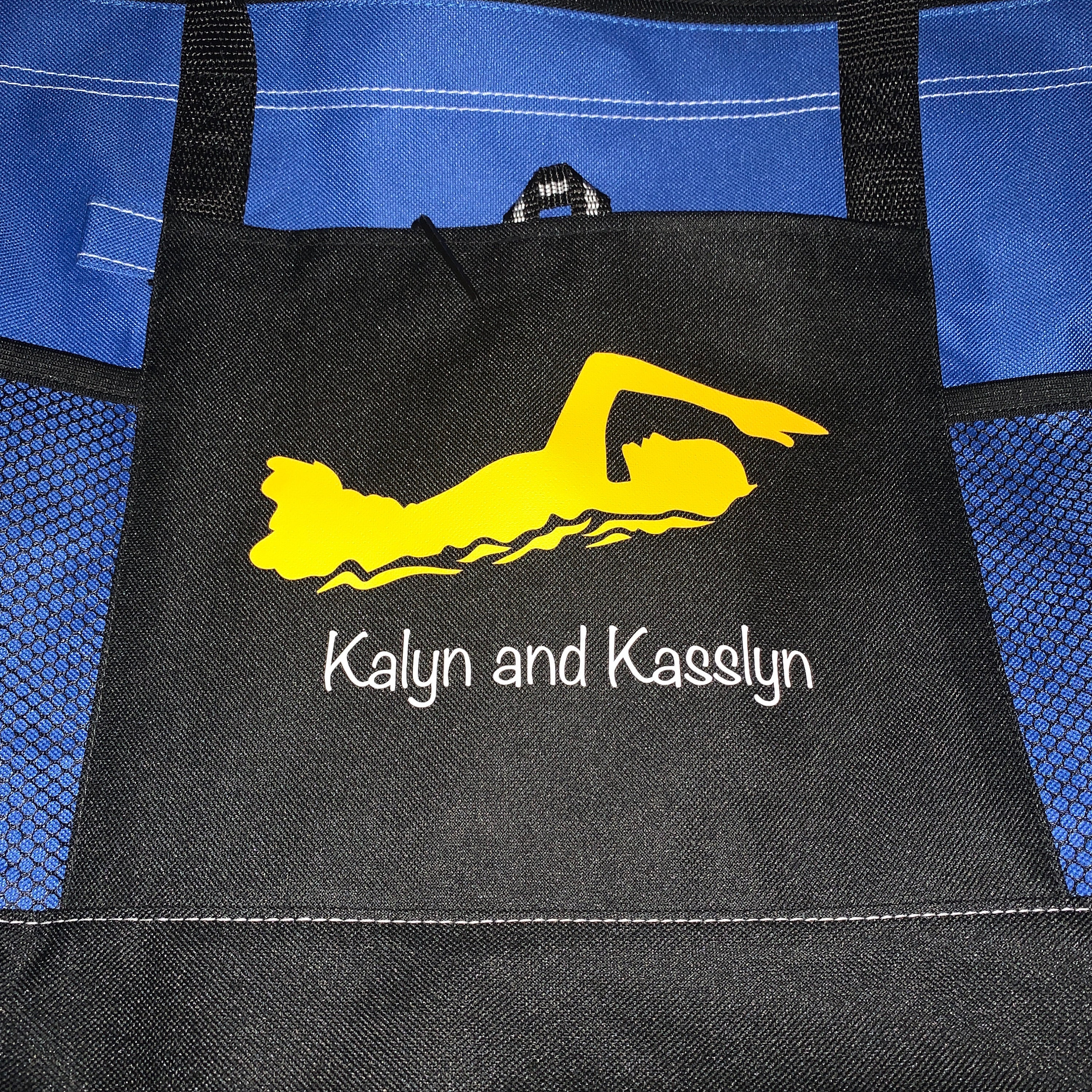 Custom Swimming Bag, Swimming Tote Bag, Personalized Tote, Kids Swim Bag, Swimming Gift, Swimming Practice, Swim Bag, Swim Team Gift