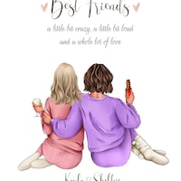 4 Friends Print Best Friend Print Personalized Best Friend - Etsy Canada