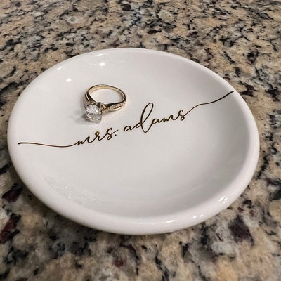 PERSONALIZED GIFT Wedding Ring Dish Engagement Ring Holder - Etsy