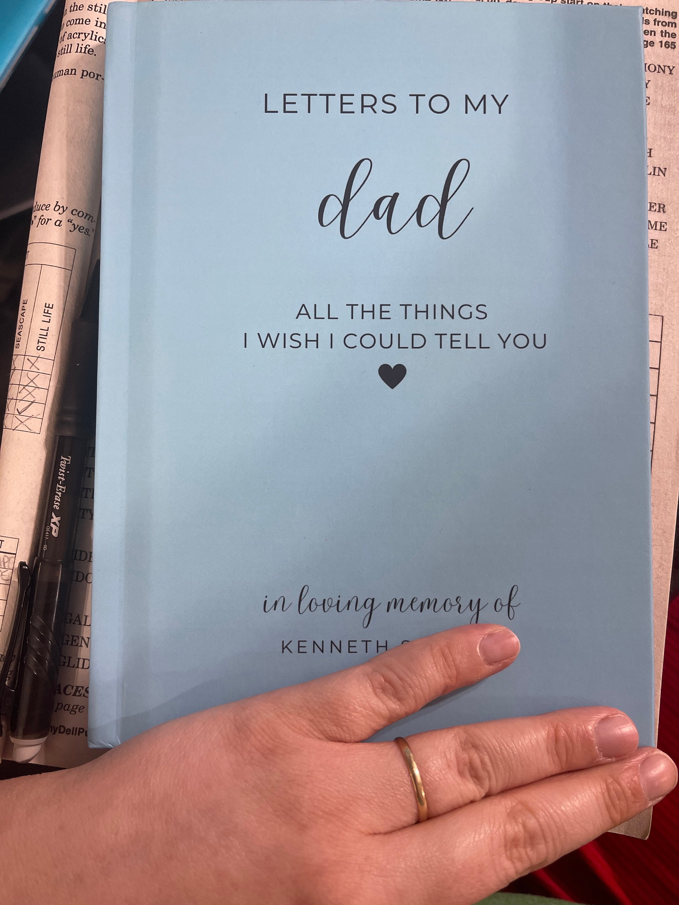Loss of Father Memorial Gift Journal, Dad Loss Grief Journal Gift, Letters to My Dad in Heaven Sympathy Gift, Letters to my Father, Memorial