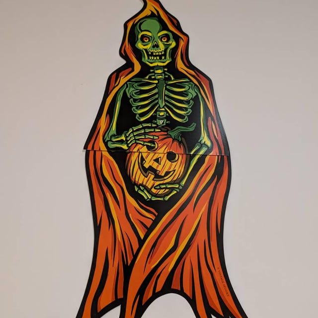 ビンテージ　スカル　髑髏　骸骨　死神　grim reaper ハロウィン　レトロ ビンテージ スカル 髑髏 骸骨 ハロウィン 50s ミッド