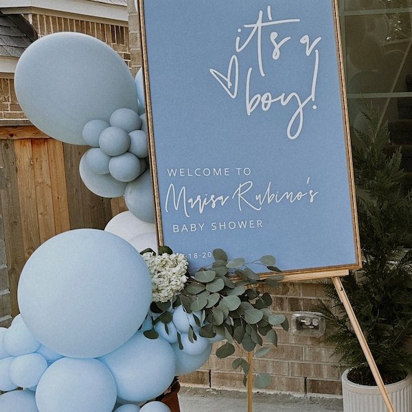 It's a Boy Welcome Sign Template, Modern Baby Shower Sign, Clean ...