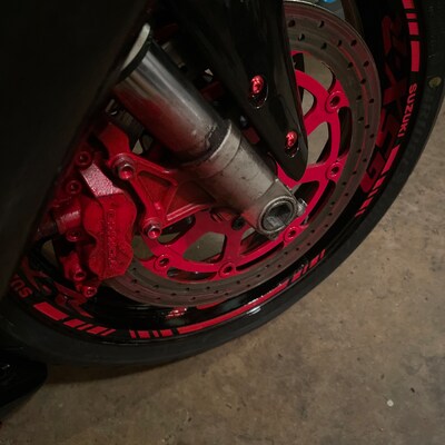 MOTORCYCLE RIM "17 STRIPES WHEEL DECALS STICKERS FOR SUZUKI