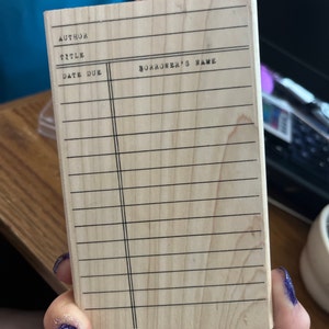 Library Return Card RUBBER STAMP, Library Book Card Stamp, Book Return ...