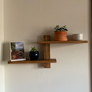 or Bathroom Wall Shelf Mid Century Decor Kitchen Art Deco Minimalist Wood Hanging Shelves Wedding Housewarming Gift Office Entryway