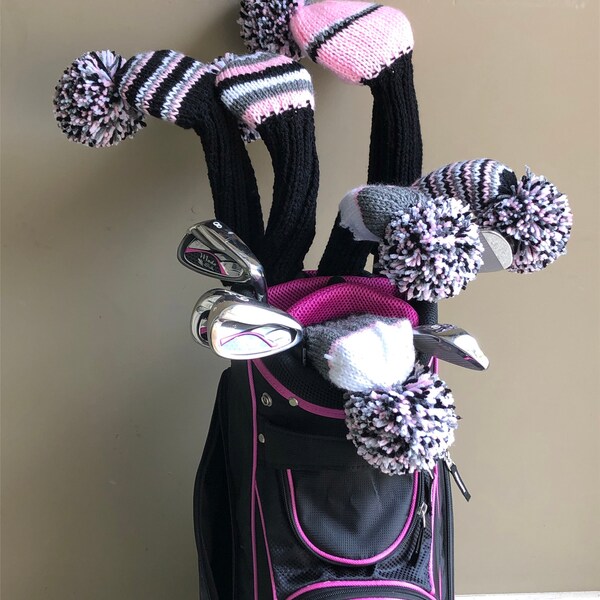 Hand Knit Golf Club Covers Etsy
