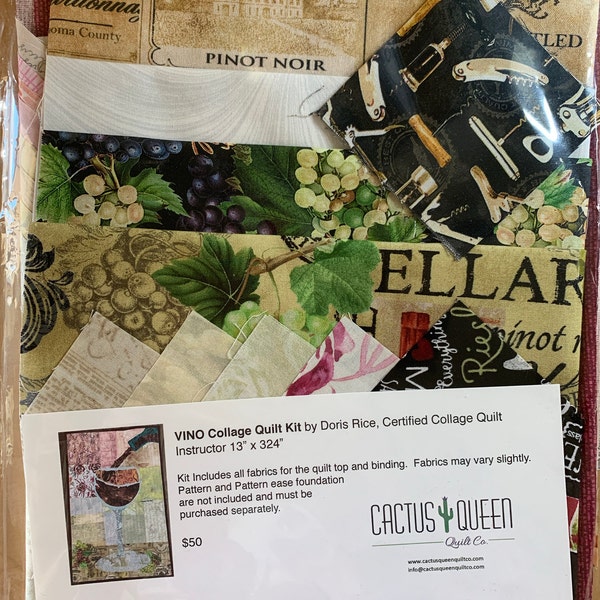 Guitar Collage Quilt Kit by Doris Rice, Certified Collage Quilt ...