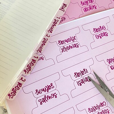 Bible Tabs Printable for Journaling Bible Bible Divider for Chapter and ...
