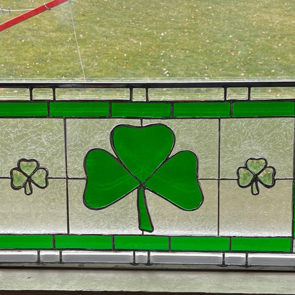 Custom Shamrock Stained Glass Panel - Etsy