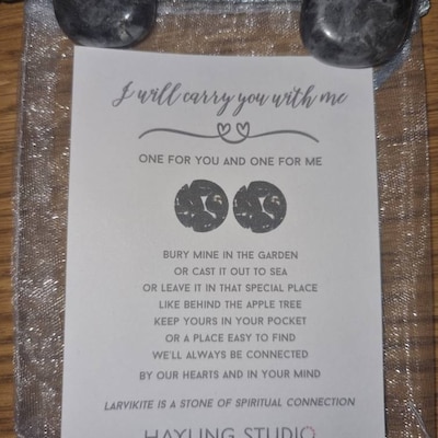 Birthday Crystal Gift Card / Pocket Hug Gift Keepsake Birthday Present