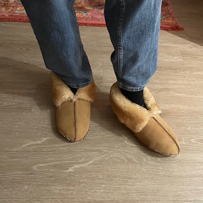 Genuine Handcrafted LADIES Sheepskin Slippers....ladies.small. - Etsy