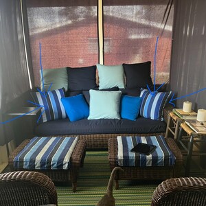 Sunbrella Tranquil Sage Indoor | Sunbrella 44493-0001 | Sage Green Stripe Pillow Cover | Indoor Outdoor Pillow Cover