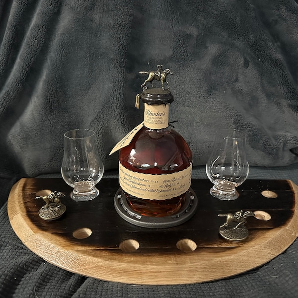 GRAND Head Stave Blanton's Bourbon Bottle and Stopper Dispay REAL ...
