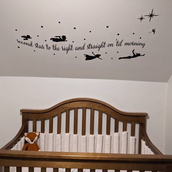 Peter Pan Tinkerbell Wendy John Michael Flying Second Star to the Right ...