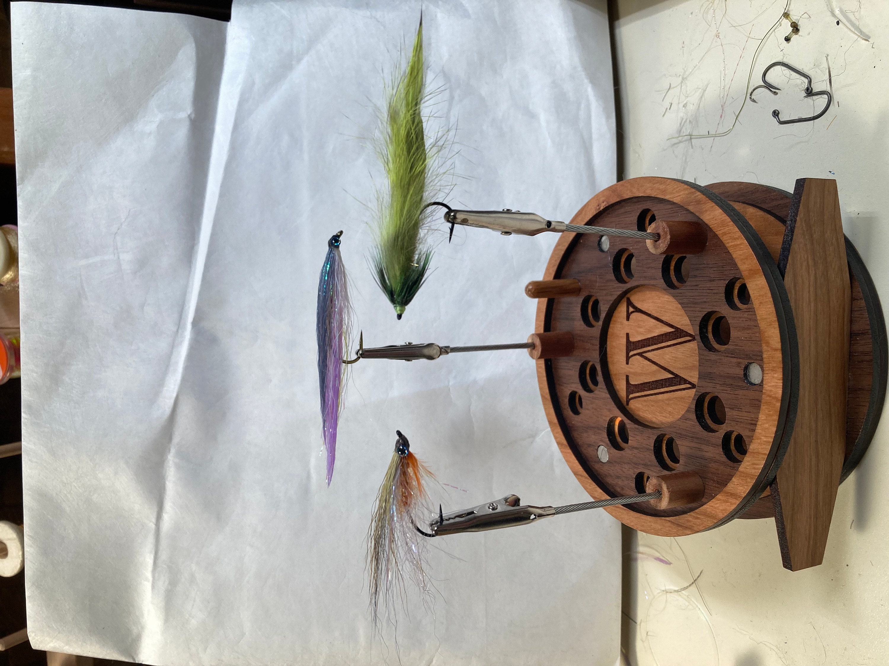 Fly Tying Reel Fly Presentation Drying Dock /Desktop tool decor / fly fishing Father's Day gift / Fly Tying Birthday gift