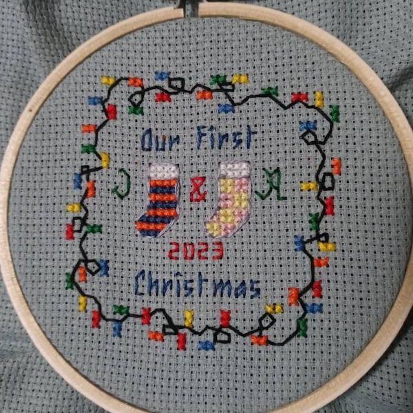 Our First Christmas Ornament Cross Stitch Instant Download Pattern - Etsy