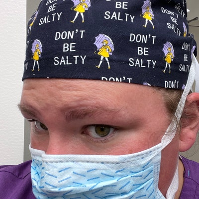 "Don't Be Salty!" Unisex Scrub Cap - Adjustable Medical Surgical Hat For Nurses & Doctors