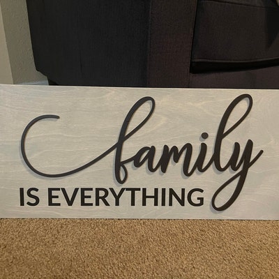 Family is Everything Wood Sign Family Wall Decor Family Signs Wood ...