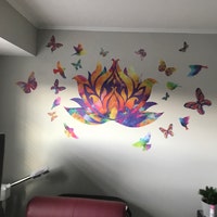 Bird Decals Set of 8 in Watercolor Rainbow Pattern 1347-17 - Etsy