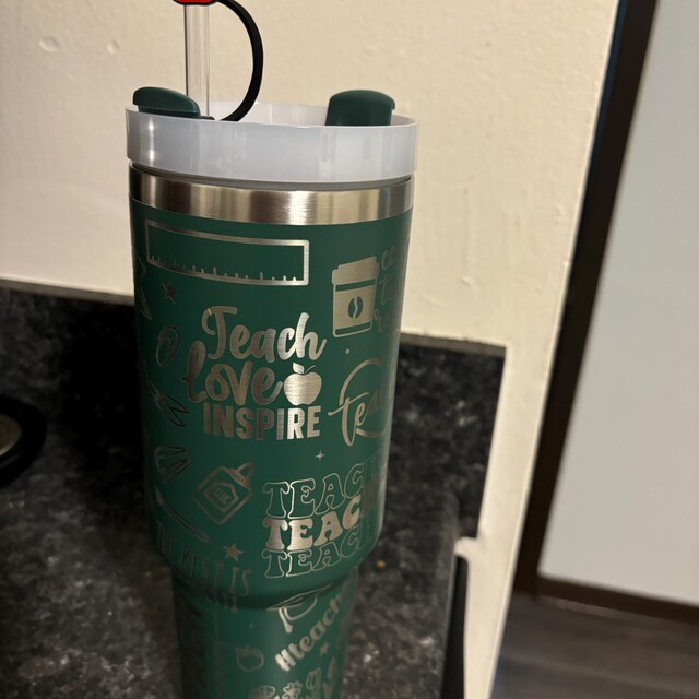 40oz Laser Engraved Teacher, Teacher Appreciation Tumbler With