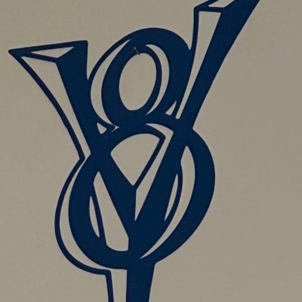 V8 Sign V8 Logo Metal Sign Cutout - V8 Powder Coated Metal Sign - Classic ...