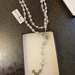 Stunning Catholic Rosary With Genuine Swarovski Pearls - Etsy