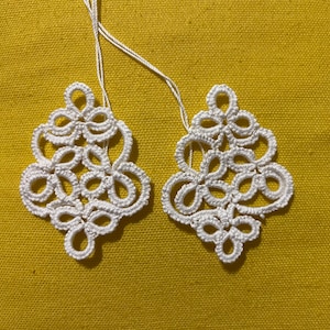 Tatting Heart Pattern, Frivolite Lace Earrings Tutorial, Digital ...