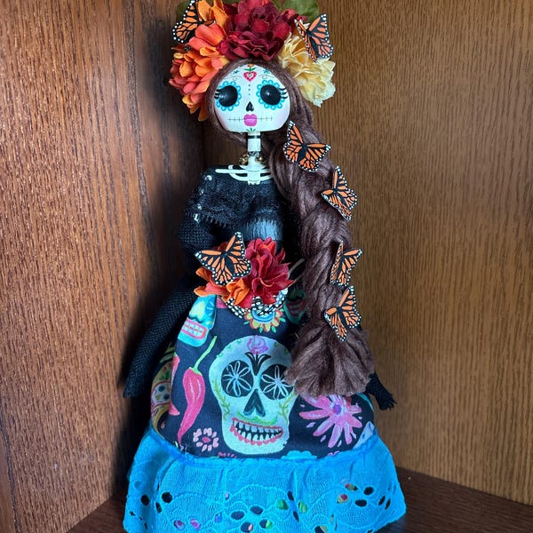 Paper Mache Catrina Doll - Etsy