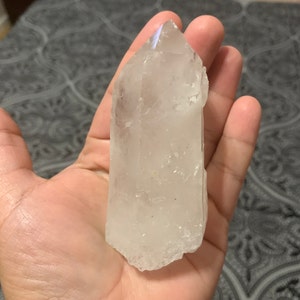 Clear Quartz Crystal Point - Grade AB quartz - Raw Quartz point crystal - crystal quartz - genuine brazilian quartz - Quartz Crystal Point photo