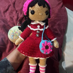 Crochet Doll Pattern, Jolie Doll, Amigurumi Doll Pattern, PDF in