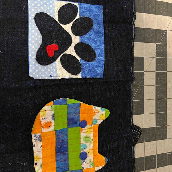 Dog Paw Coaster Mug Rug PDF Sewing Pattern; Paw Print Coaster; Cat Paw ...