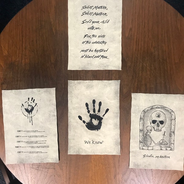 4 Skyrim Dark Brotherhood Inspired Scrolls - We Know, Sanctuary Door ...