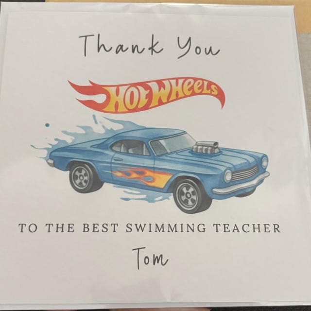 Personalised Hot Wheels 'happy Birthday' Birthday Card - Etsy