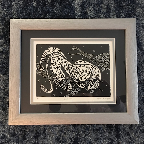 Sloth Linocut Relief Print on Dyed Paper - Etsy