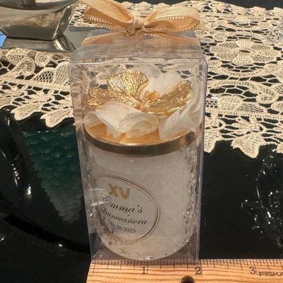 Gold Glitter Classy Luxurious Wedding Party Candle Thank You Favors for ...