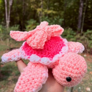 ミニリボンタートルかぎ針編みパターン バレンタインデー