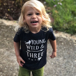 THREE Whole Years of Awesome 3rd Birthday shirt Name on | Etsy