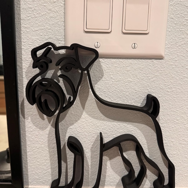 Customer photo of Schnauzer Line Art Sculpture in their home